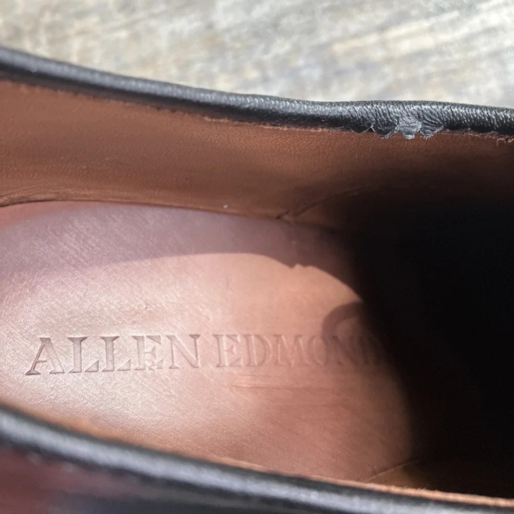 Allen Edmonds 5710 Fifth Avenue Black Cap Toe Oxfords Mens 8 D Dainite Box Trees